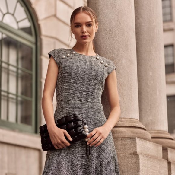 Padded Quilted Pearl Detail Crossbody Bag NWT by Melanie Lyne v2 - Picture 2 of 5